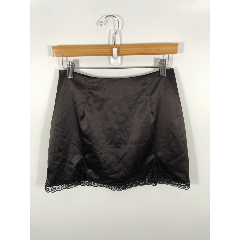 Beverly & Beck Mini Skirt Womens S Black Lace Slits MB7386 Whimsigoth Dark Fairy